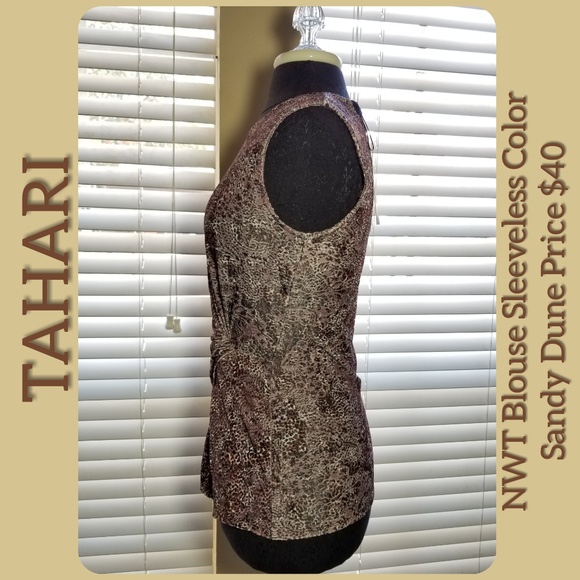 NWT TAHARI Women's Blouse Sleeveless - Picture 4 of 8